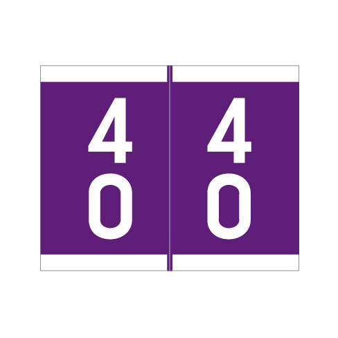 Barkley DAVM Double Digit "40-49" Labels 1-3/16" X 1-1/2 Laminated- Roll of 500