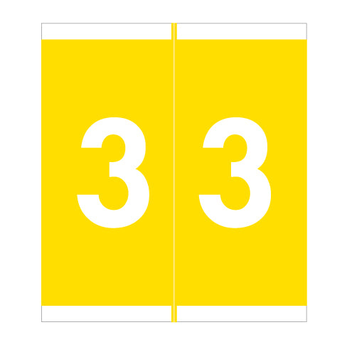 Barkley NAVM "3" Labels 1-11/16" X 1-1/2" Laminated- Roll of 500