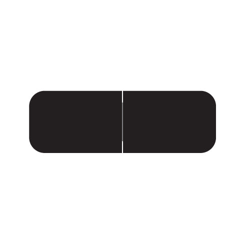 Barkley Solid Black Labels, Laminated, 1/2" X 1-1/2"- Roll of 500