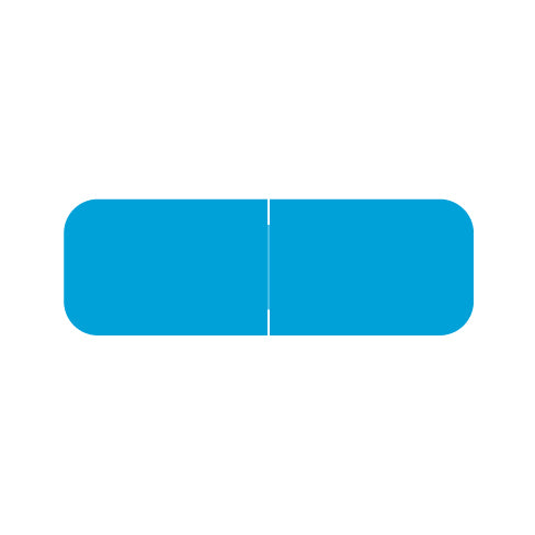 Barkley Solid Blue Labels, Laminated, 1/2" X 1-1/2"- Roll of 500