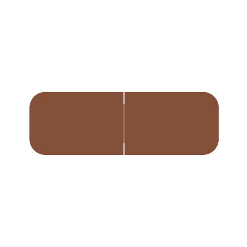 Barkley Solid Brown Labels, Laminated, 1/2" X 1-1/2"- Roll of 500