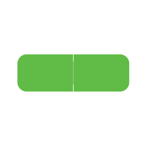 Barkley Solid Green Labels, Laminated 1/2" X 1-1/2"- Roll of 500