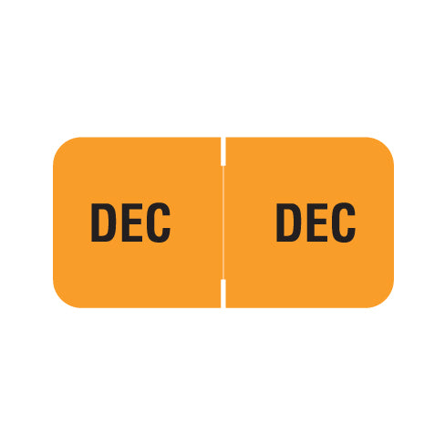 Barkley FMBLM DECEMBER Month Labels 3/4" X 1-1/2" Laminated - Roll of 250