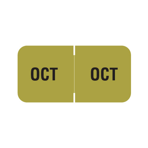 Barkley FMBLM OCTOBER Month Labels 3/4" X 1-1/2" Laminated - Roll of 250