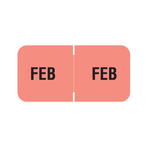 Barkley FMBLM FEBRUARY Month Labels 3/4" X 1-1/2" Laminated - Roll of 250