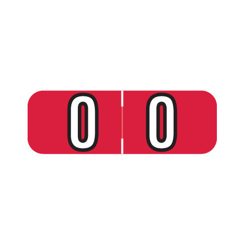 Barkley NBAM "0" Numeric Labels 1/2" X 1-1/2" Laminated- Roll of 500