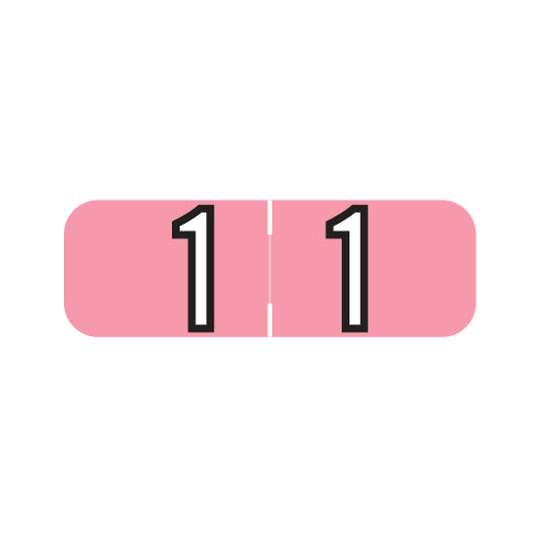Barkley NBAM "1" Numeric Labels 1/2" X 1-1/2" Laminated- Roll of 500
