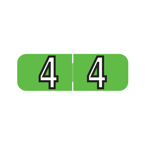 Barkley NBAM "4" Numeric Labels 1/2" X 1-1/2" Laminated- Roll of 500