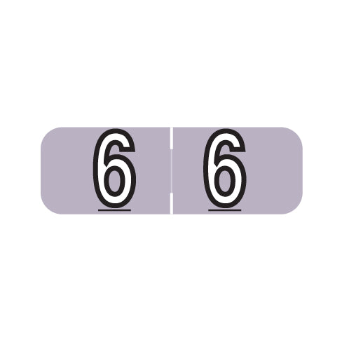 Barkley NBAM "6" Numeric Labels 1/2" X 1-1/2" Laminated- Roll of 500