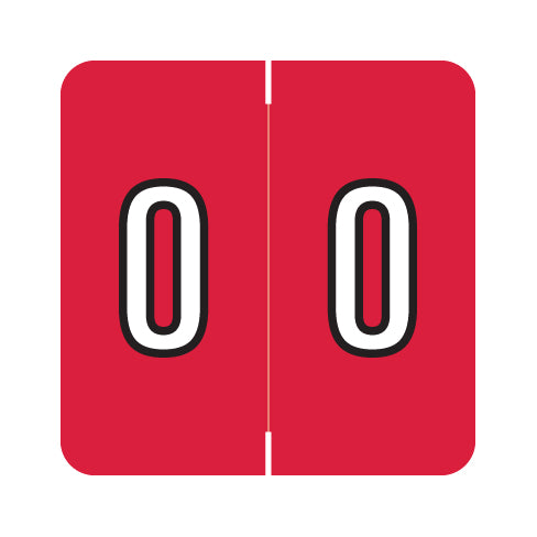 Barkley NBRM "0" Labels 1-1/2" X 1-1/2" Laminated- Roll of 500