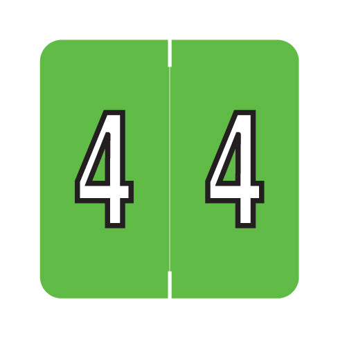 Barkley NBRM "4" Labels 1-1/2" X 1-1/2" Laminated- Roll of 500