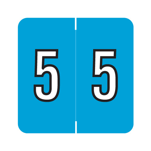 Barkley NBRM "5" Labels 1-1/2" X 1-1/2" Laminated- Roll of 500
