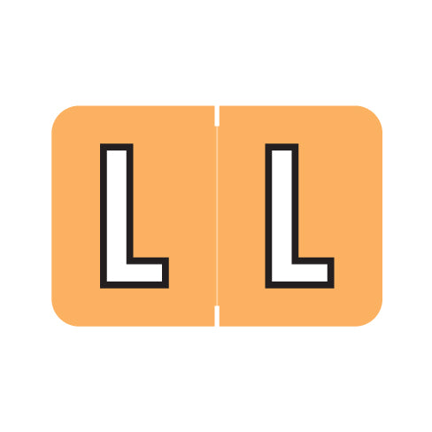 Barkley ABKM Alpha "L" Labels, 1" X 1-1/2" Laminated- Pack of 225