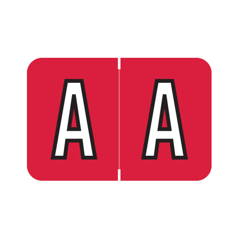Barkley ABKM Alpha "A" Labels, 1" X 1-1/2" Laminated- Pack of 225