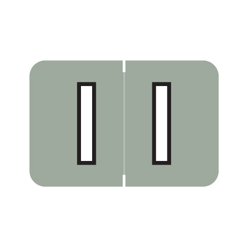 Barkley ABKM Alpha "I" Labels, 1" X 1-1/2" Laminated- Pack of 225
