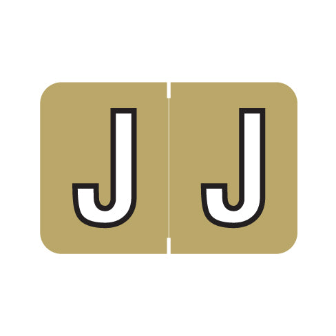 Medical Arts Press - Barkley Alpha "J" Labels, 1" X 1-1/2" Laminated- Pack of 126