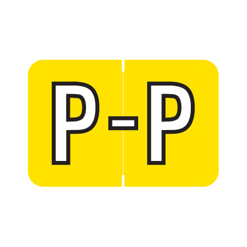 Barkley ABKM Alpha "P" Labels, 1" X 1-1/2" Laminated- Pack of 225