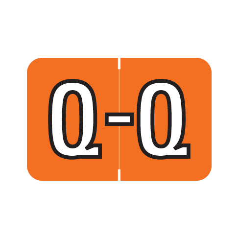 Barkley ABKM Alpha "Q" Labels, 1" X 1-1/2" Laminated- Pack of 225