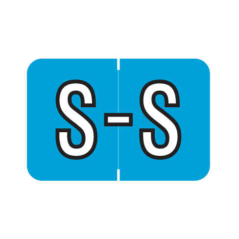 Medical Arts Press - Barkley Alpha "S" Labels, 1" X 1-1/2" Laminated- Pack of 126