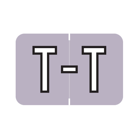 Barkley ABKM Alpha "T" Labels, 1" X 1-1/2" Laminated- Pack of 225
