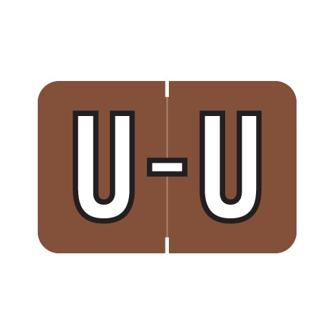 Barkley ABKM Alpha "U" Labels, 1" X 1-1/2" Laminated- Pack of 225