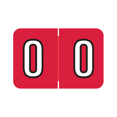 Barkley NBKM "0" Labels 1" X 1-1/2" Laminated- Roll of 500