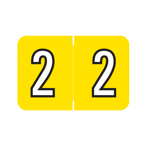 Barkley NBKM "2" Labels 1" X 1-1/2" Laminated- Roll of 500