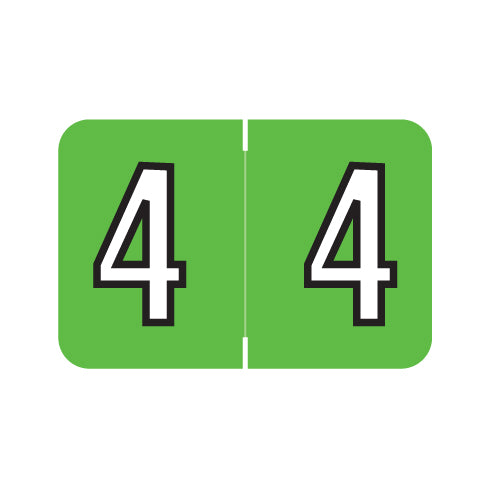 Barkley NBKM "4" Labels 1" X 1-1/2" Laminated- Roll of 500