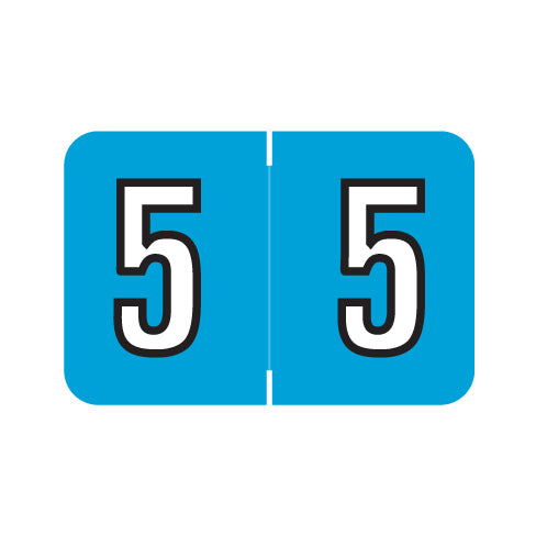 Barkley NBKM "5" Labels 1" X 1-1/2" Laminated- Roll of 500