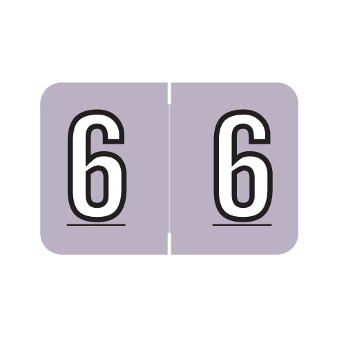 Barkley NBKM "6" Labels 1" X 1-1/2" Laminated- Roll of 500