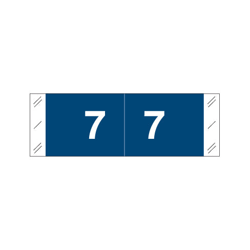 Col'R'Tab 11850 "7" Labels  1/2" X 1-1/2" Laminated- Roll of 500