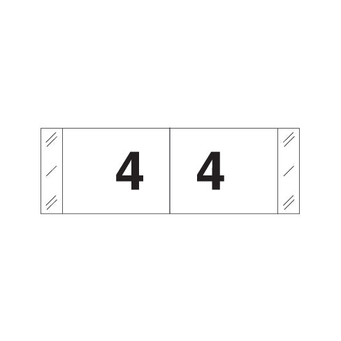 Col'R'Tab 11830 "4" Labels  1/2" X 1-1/2" Laminated- Roll of 500