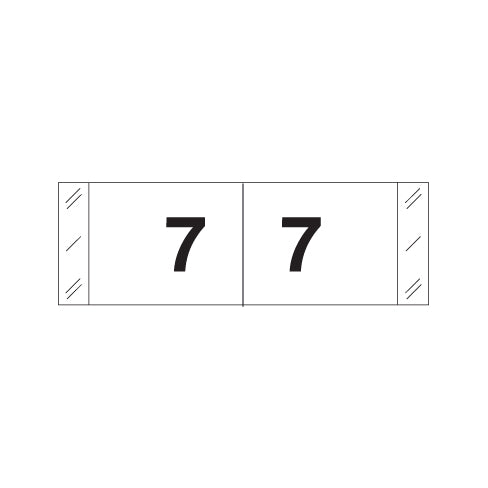 Col'R'Tab 11830 "7" Labels  1/2" X 1-1/2" Laminated- Roll of 500