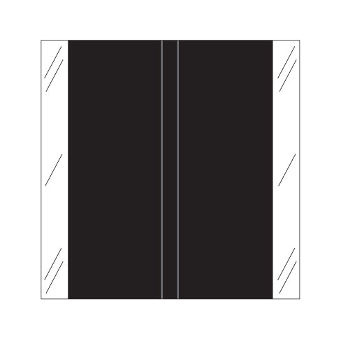 Tabbies 11600 Solid Black Labels 1-1/2" X 1-1/2" Laminated- Roll of 500