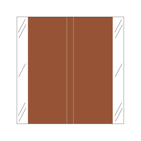 Tabbies 11600 Solid Brown Labels 1-1/2" X 1-1/2" Laminated- Roll of 500