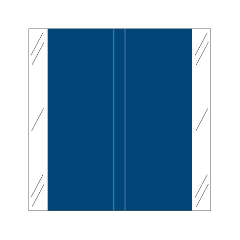 Tabbies 11600 Solid Dark Blue Labels 1-1/2" X 1-1/2" Laminated- Roll of 500