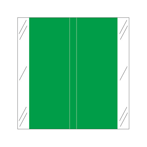 Tabbies 11600 Solid Dark Green Labels 1-1/2" X 1-1/2" Laminated- Roll of 500