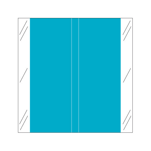 Tabbies 11600 Solid Light Blue Labels 1-1/2" X 1-1/2" Laminated- Roll of 500
