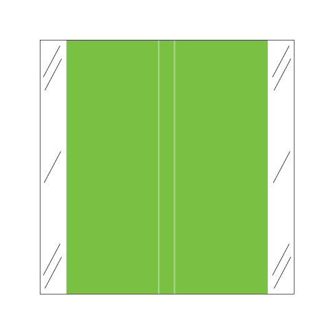 Tabbies 11600 Solid Light Green Labels 1-1/2" X 1-1/2" Laminated- Roll of 500