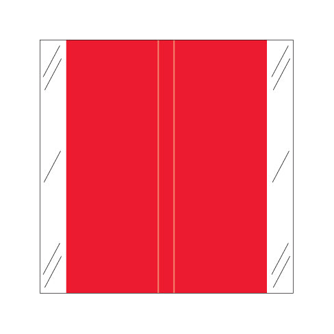 Tabbies 11600 Solid Red Labels 1-1/2" X 1-1/2" Laminated- Roll of 500