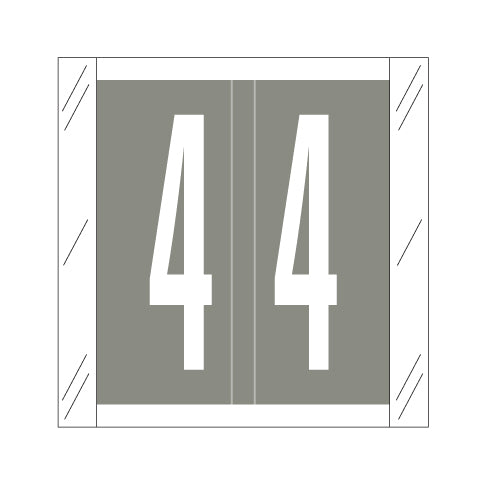 Col'R'Tab 11500 "4" Labels  1-1/2" X 1-1/2" Laminated- Roll of 500