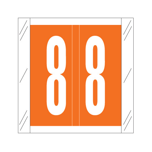 Col'R'Tab 11500 "8" Labels  1-1/2" X 1-1/2" Laminated- Roll of 500