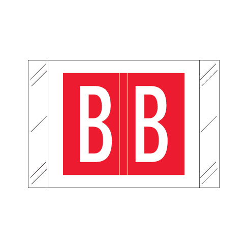Col'R'Tab 12000 Alpha "B" Labels 1" X 1-1/2" Laminated- Roll of 500