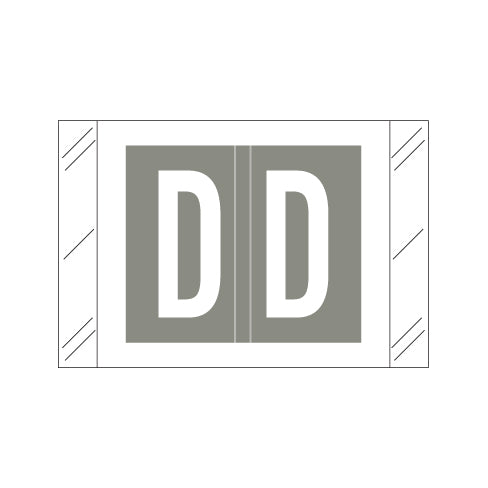 Col'R'Tab 12000 Alpha "D" Labels 1" X 1-1/2" Laminated- Roll of 500