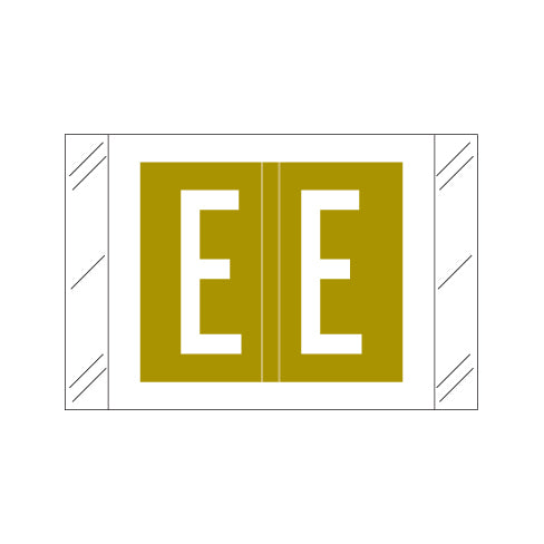 Col'R'Tab 12000 Alpha "E" Labels 1" X 1-1/2" Laminated- Roll of 500