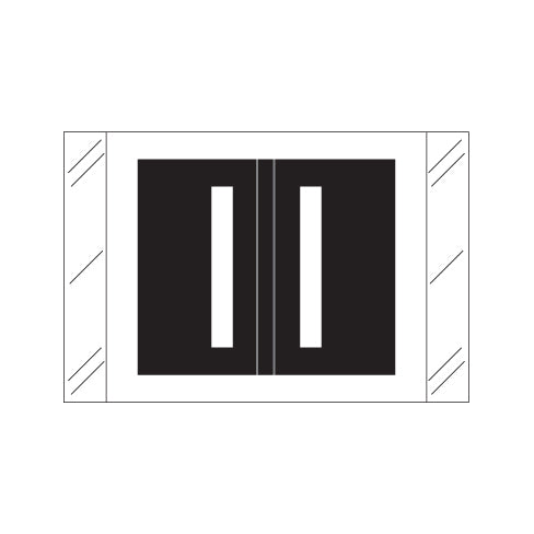 Col'R'Tab 12000 Alpha "I" Labels 1" X 1-1/2" Laminated- Roll of 500