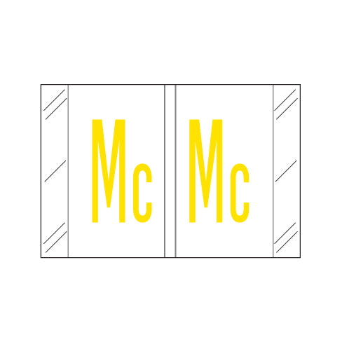 Col'R'Tab 12000 Alpha "Mc" Labels 1" X 1-1/2" Laminated- Roll of 500