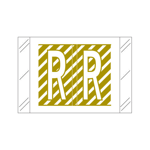 Col'R'Tab 12000 Alpha "R" Labels 1" X 1-1/2" Laminated- Roll of 500