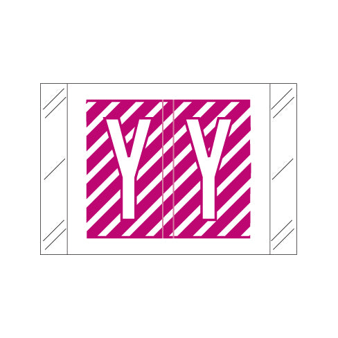 Col'R'Tab 12000 Alpha "Y" Labels 1" X 1-1/2" Laminated- Roll of 500