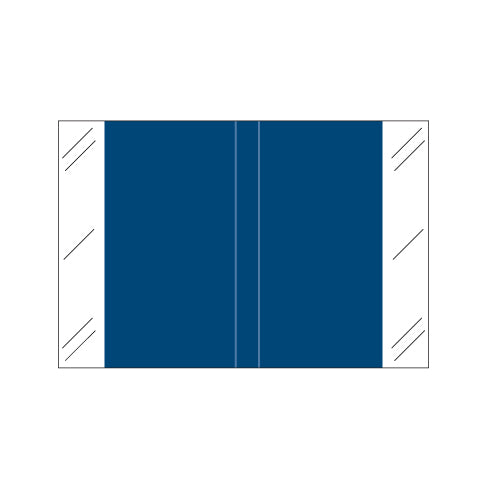 Tabbies 11100 Solid Dark Blue Labels 1" X 1-1/2" Laminated- Roll of 500